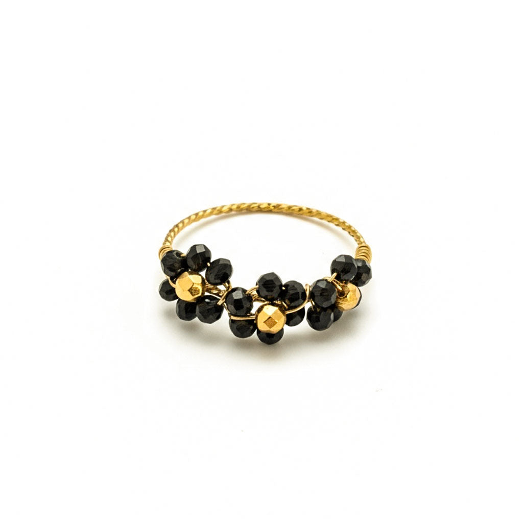 Black Daisy Ring