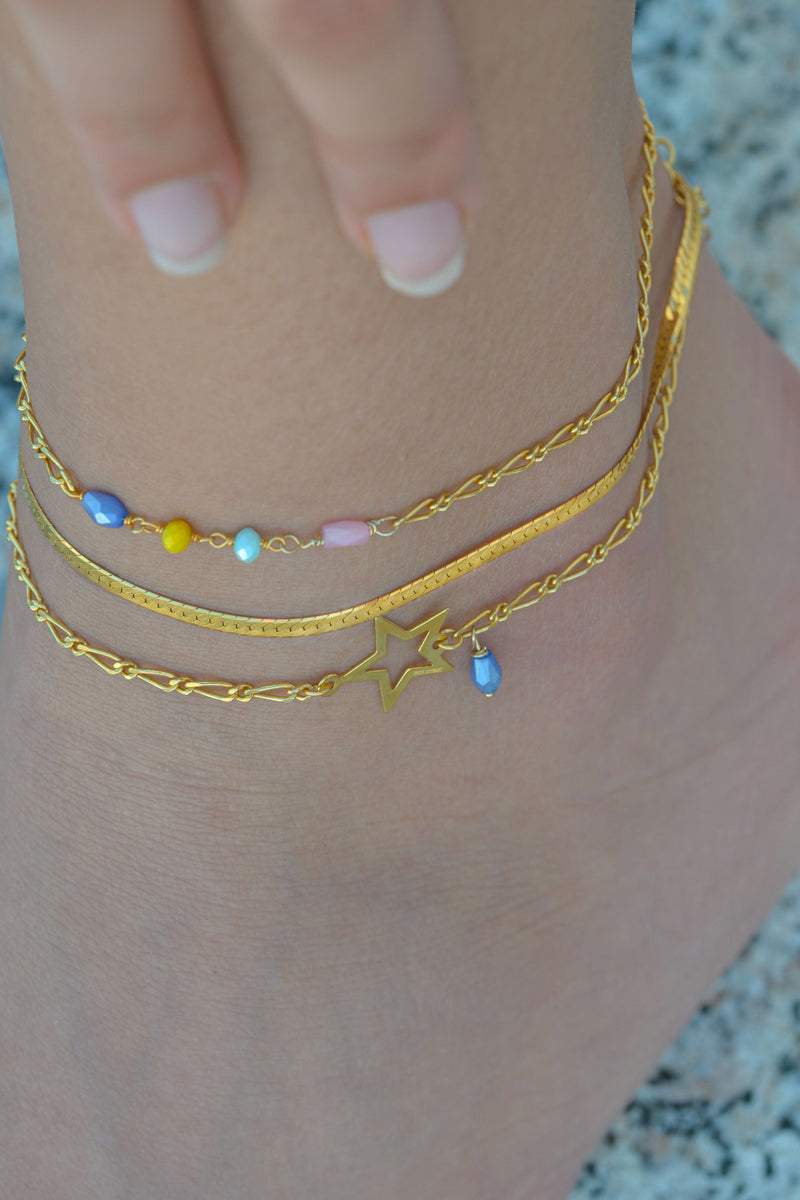 Portofino multicolor anklet