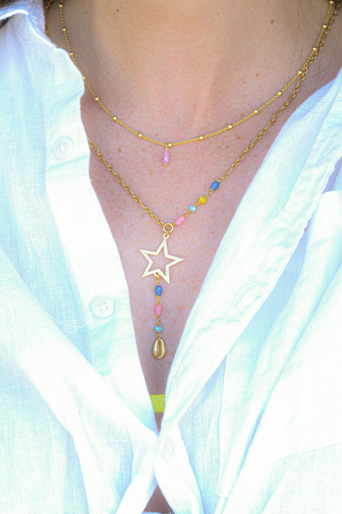 Portofino Pink Stone Necklace