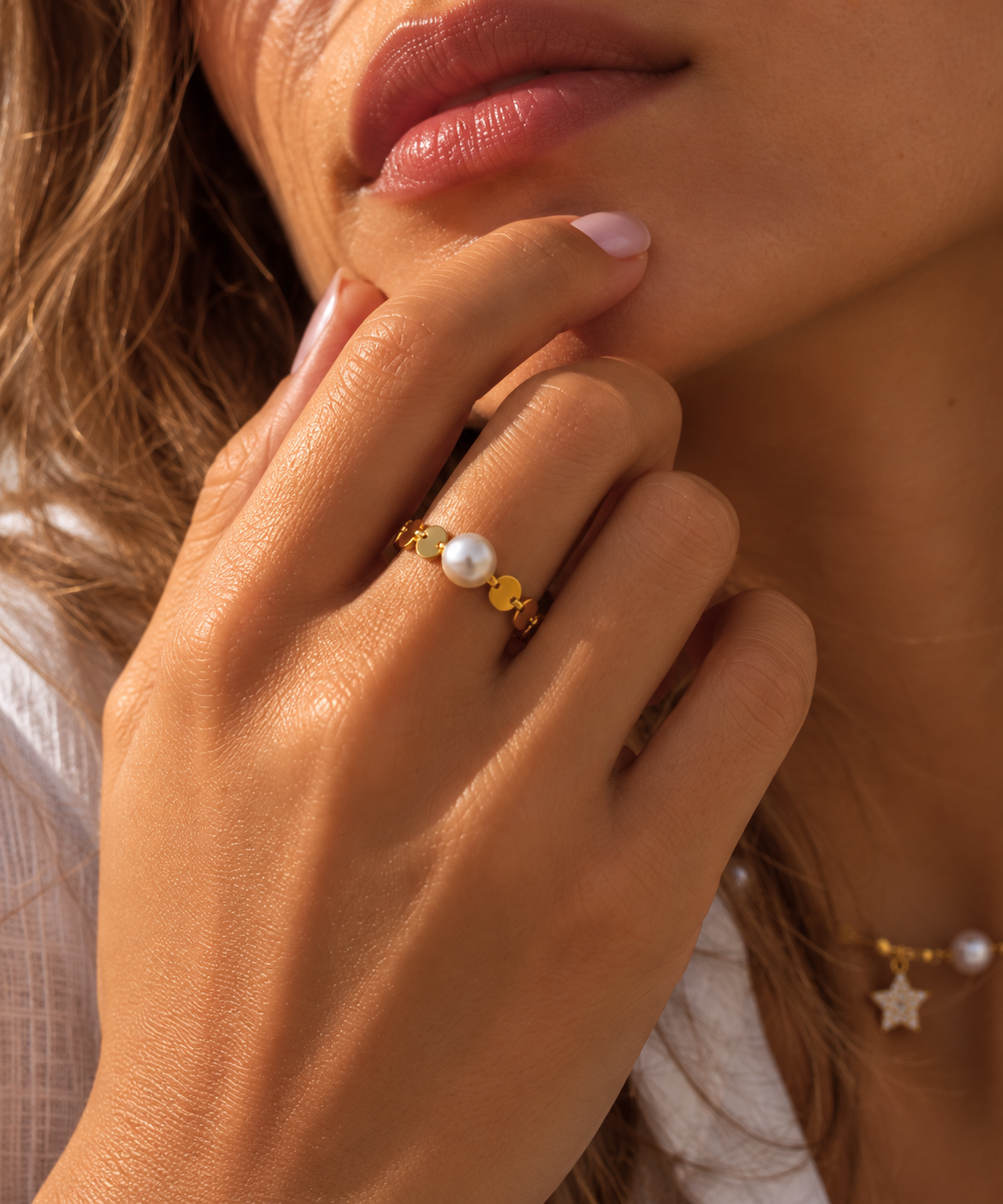 Perla Chain Ring