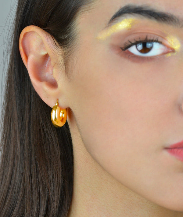 Vibrant Gold Hoop