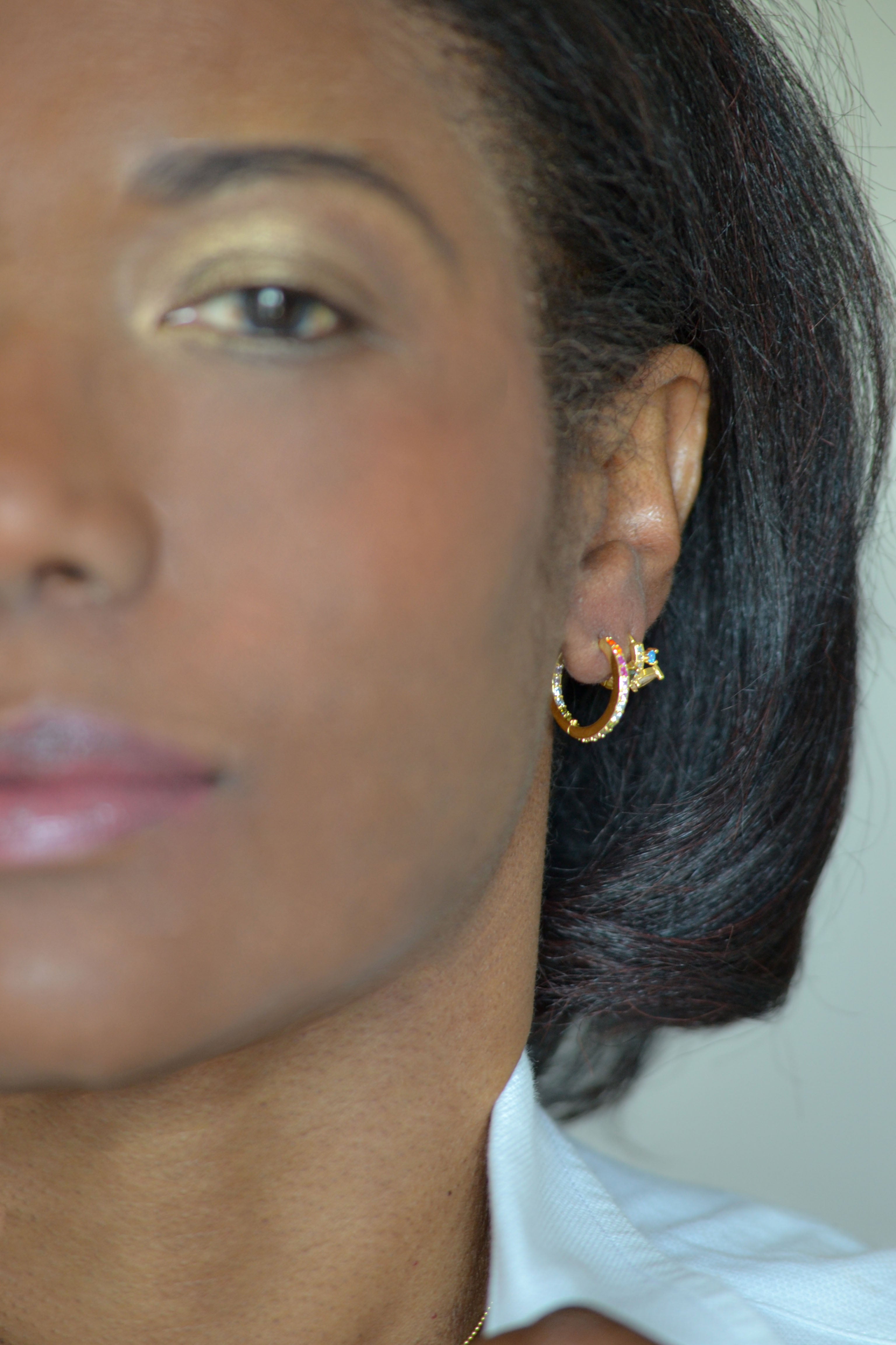 Multicolor Stones Hoop