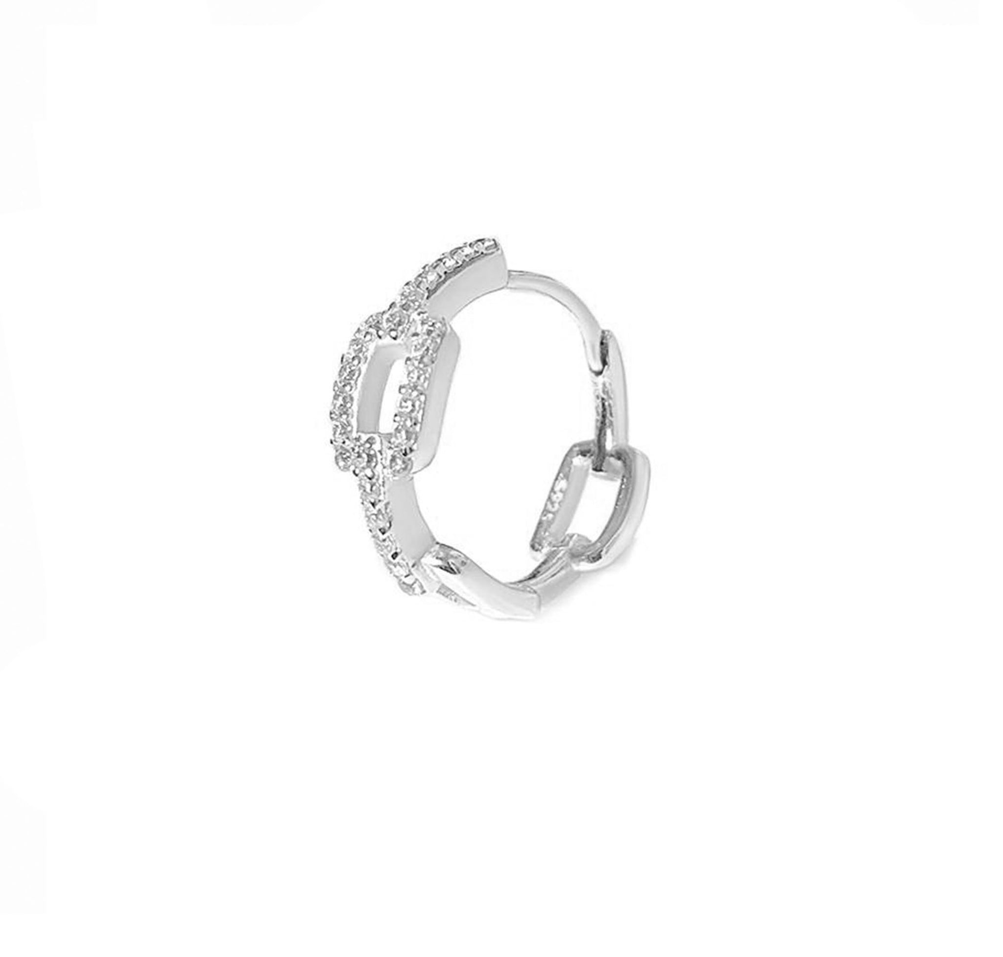 Golden Chain Hoop Silver