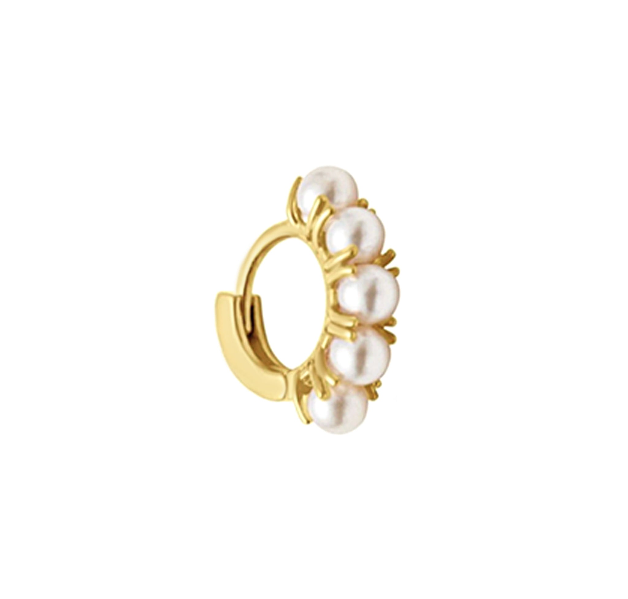 Pearl Stones Hoop